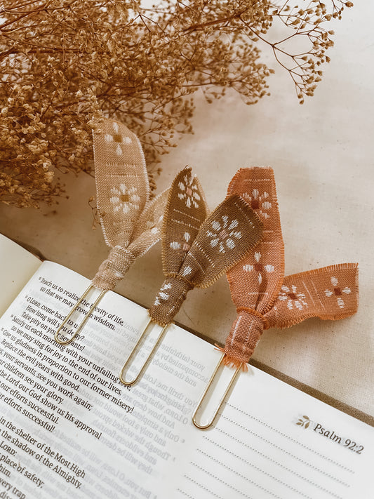 Neutral Florals- set of 3 page marker set