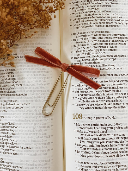 Terrarose- velvet ribbon bookmark