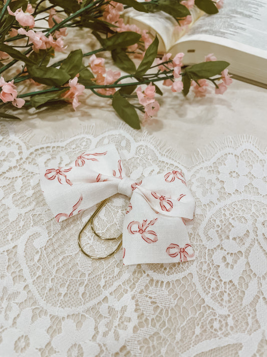 Prettiest Coquette- bow bookmark