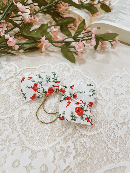 Red Roses on the Vine- bow bookmark