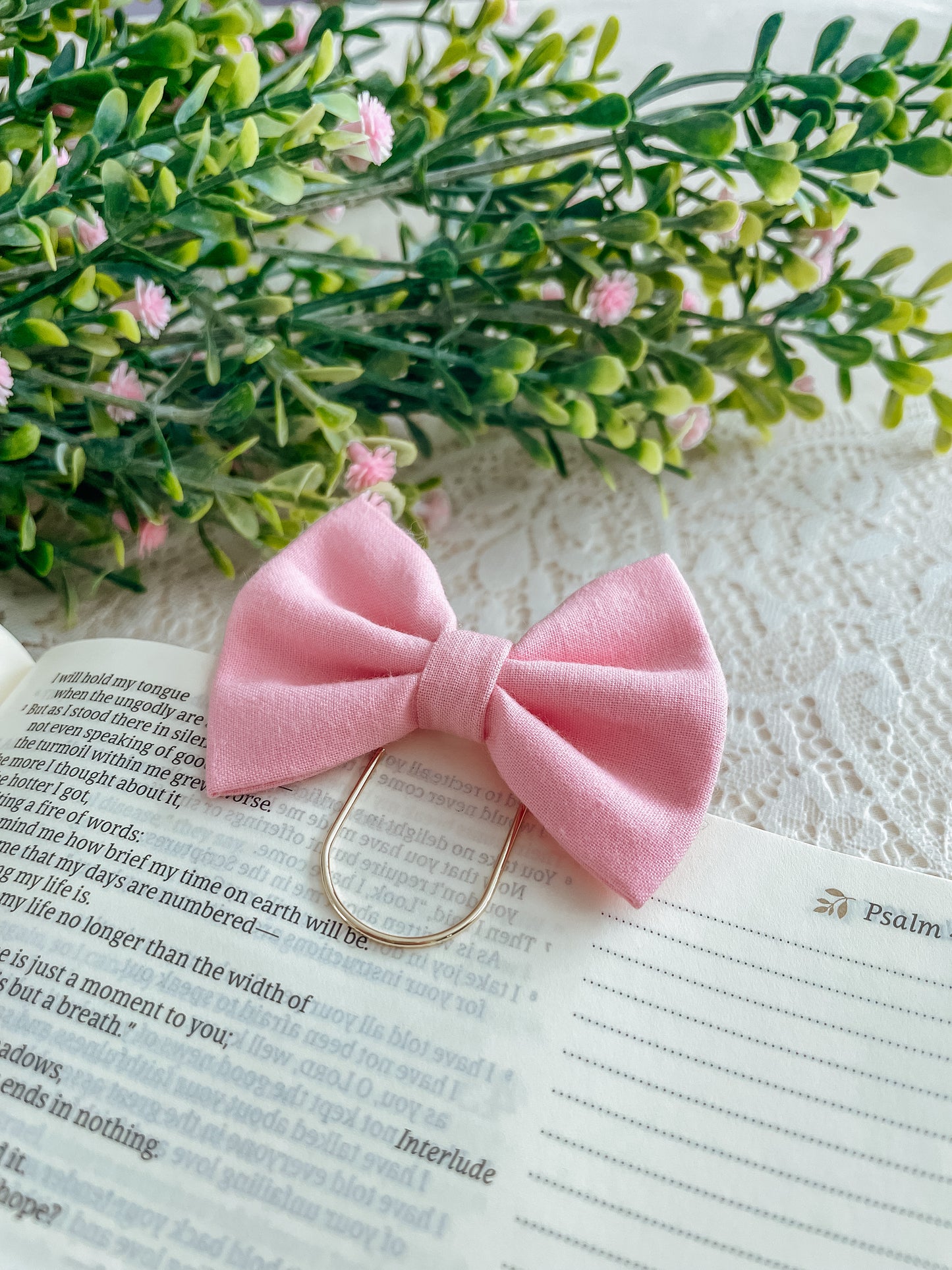 Cotton Candy- petite bow bookmark