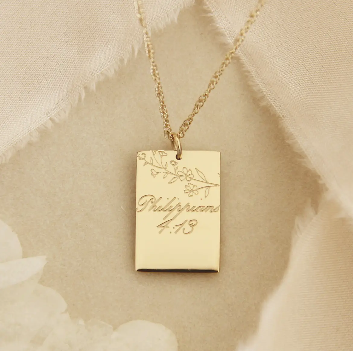 Philippians 4:13 Necklace, I Can Do All Things Through Him