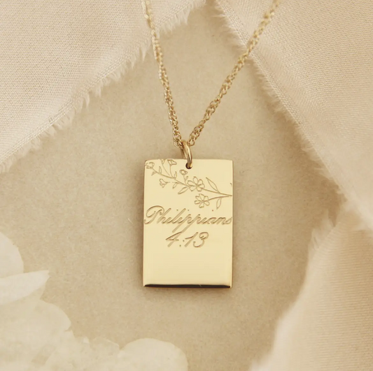 Philippians 4:13 Necklace, I Can Do All Things Through Him