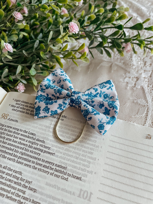 Cornflower- petite bow bookmark