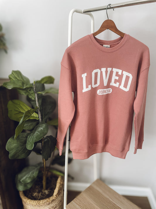 Loved Crewneck- Mauve