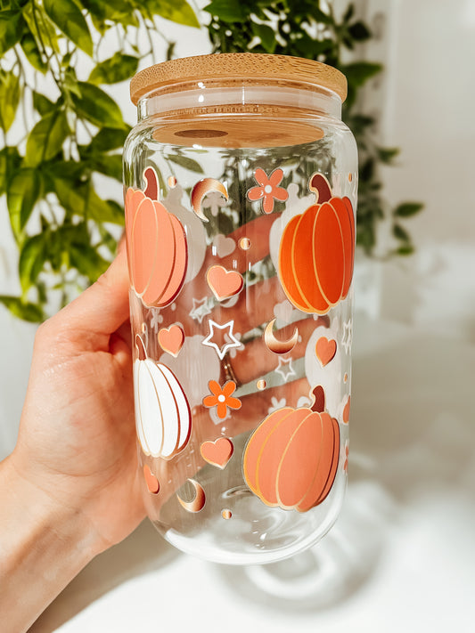 Pumpkin Patch-16oz glass tumbler