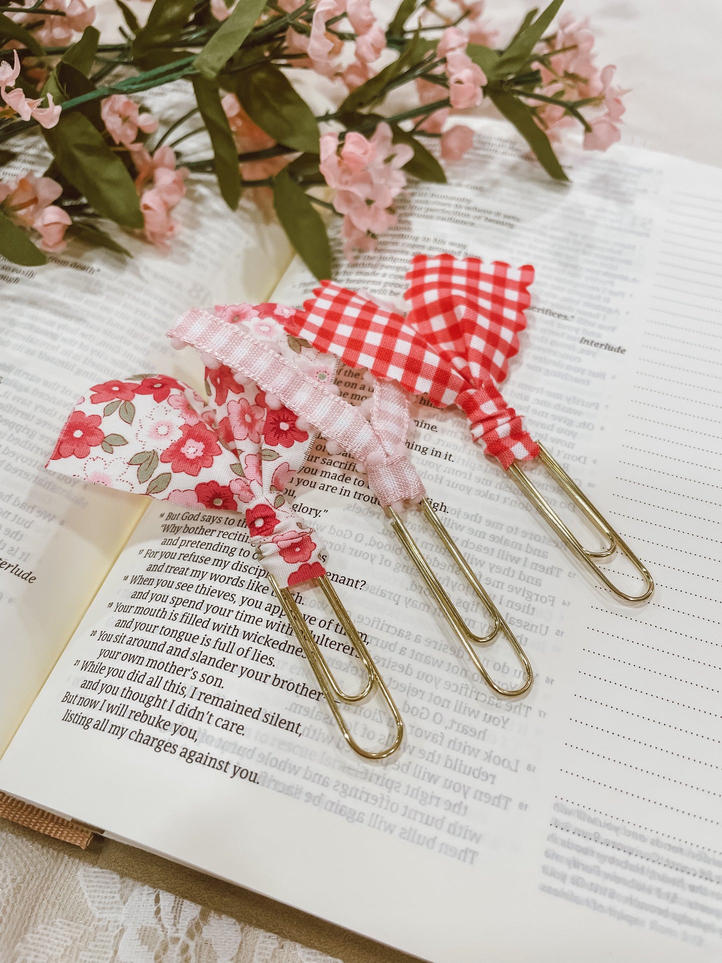 Blush Rose- set of 3 page markers