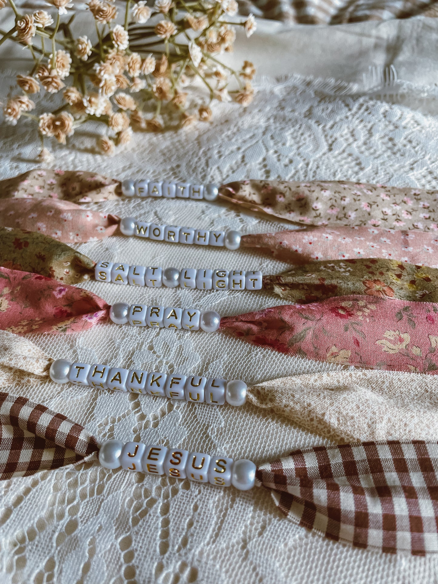 Fall Faith Fabric Bracelet