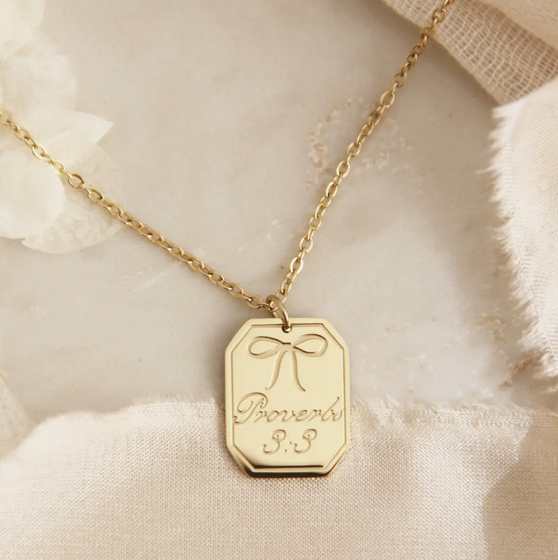 Proverbs 3:3 Necklace, Steadfast Love & Faithfulness