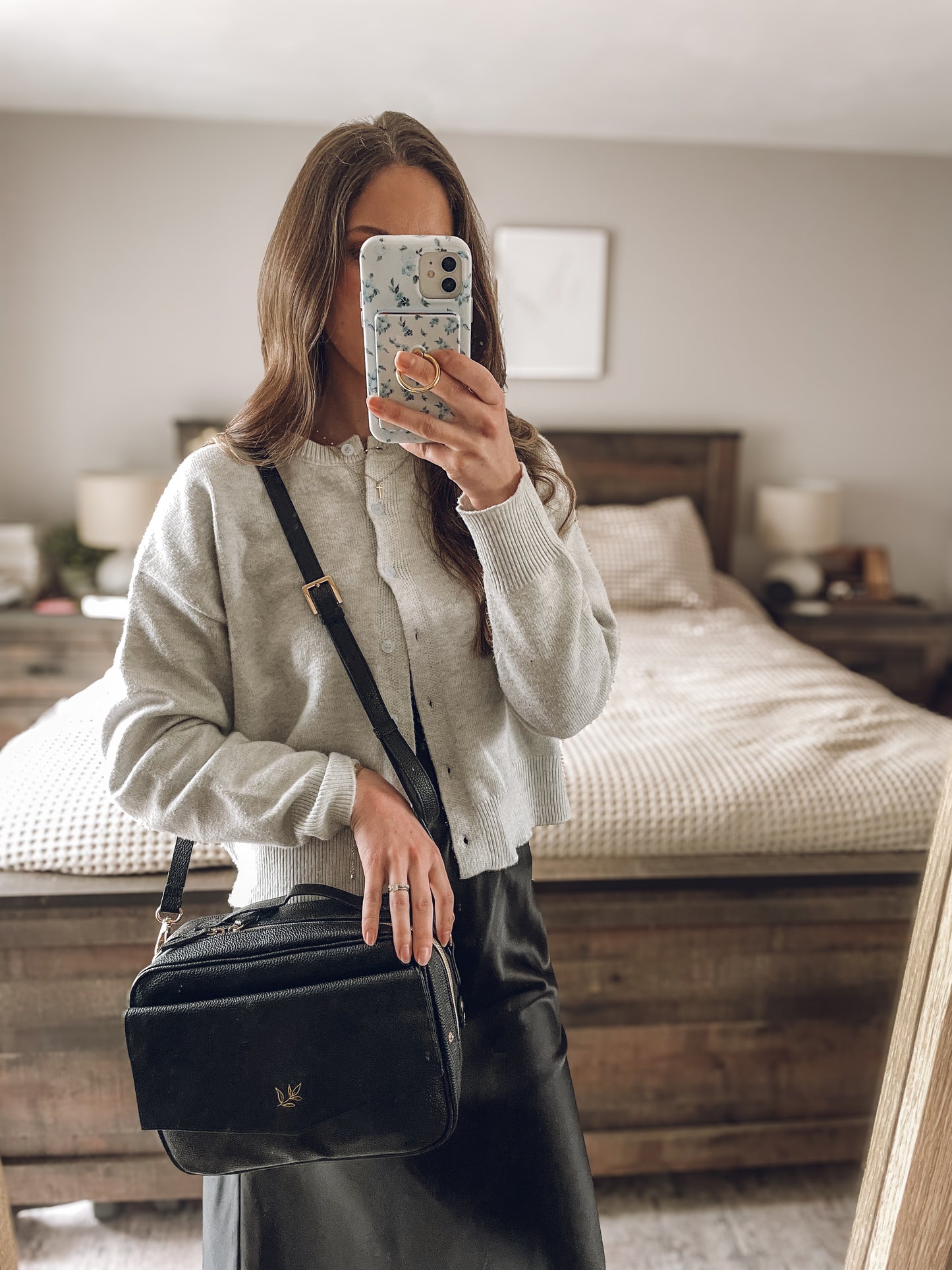 Black Crossbody Bible Bag