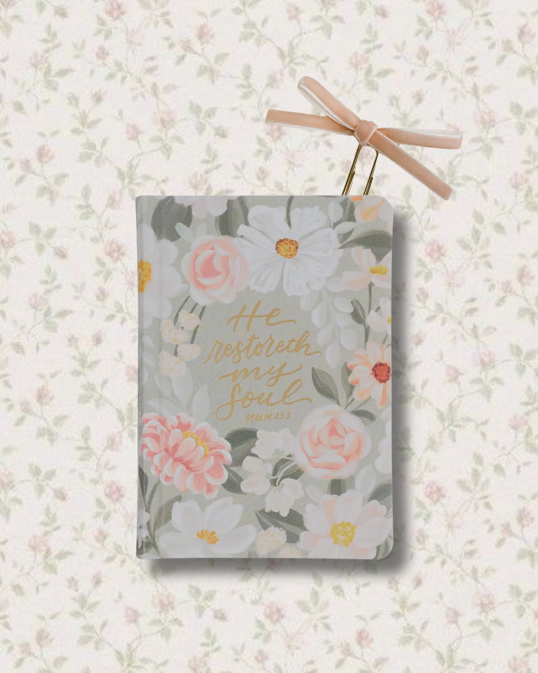 Mint Floral ‘KJV’ compact Bible