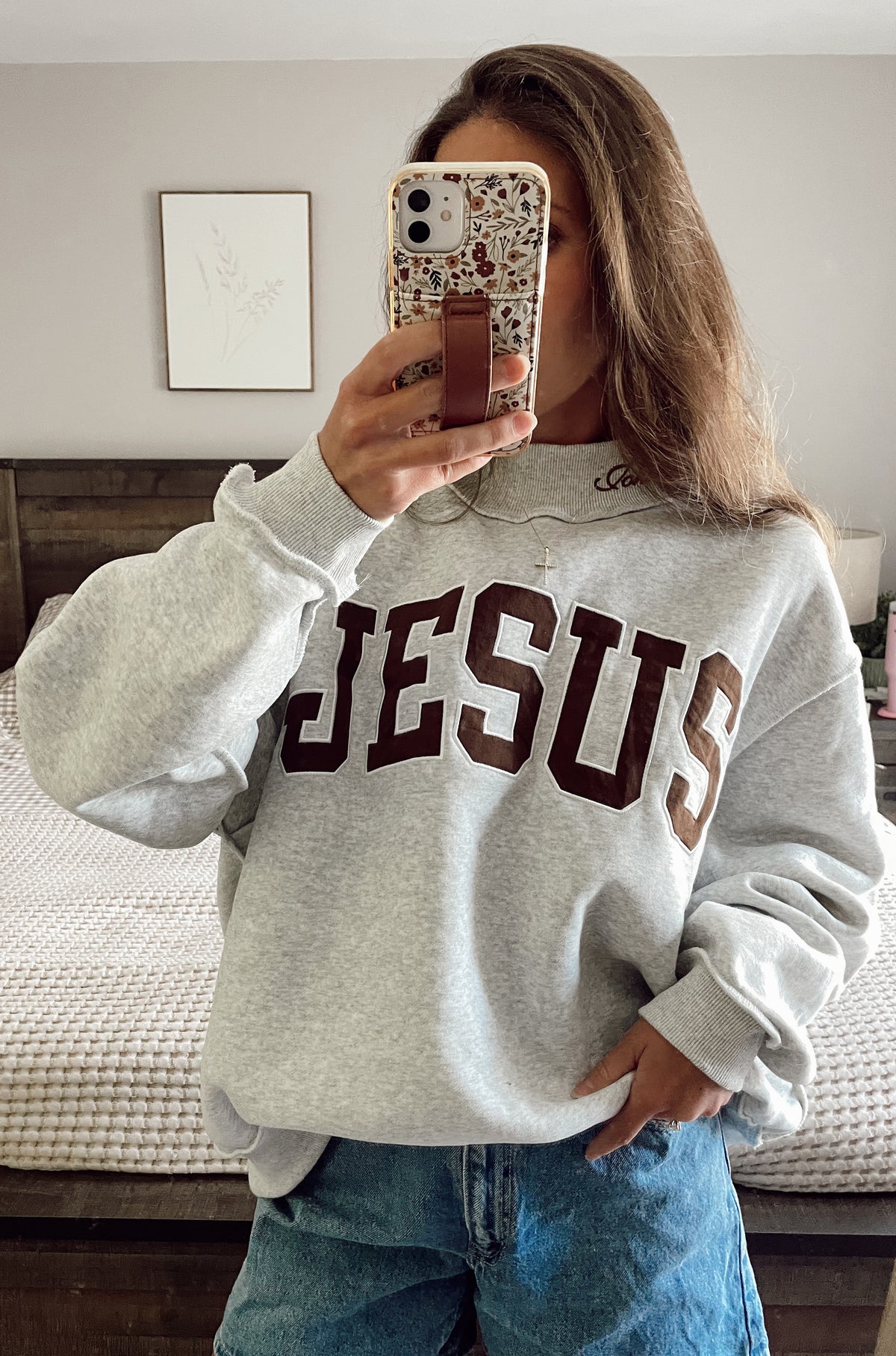 Jesus+John 3:16 Mock Neck Sweater