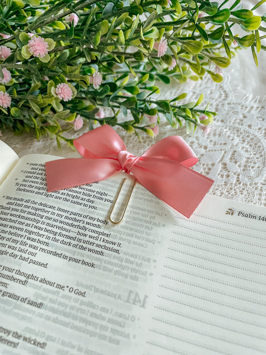 Satin Rose ~ ribbon bookmark