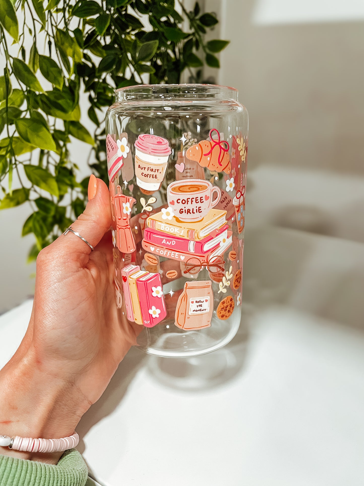 Coffee Girlie- 16oz glass tumbler