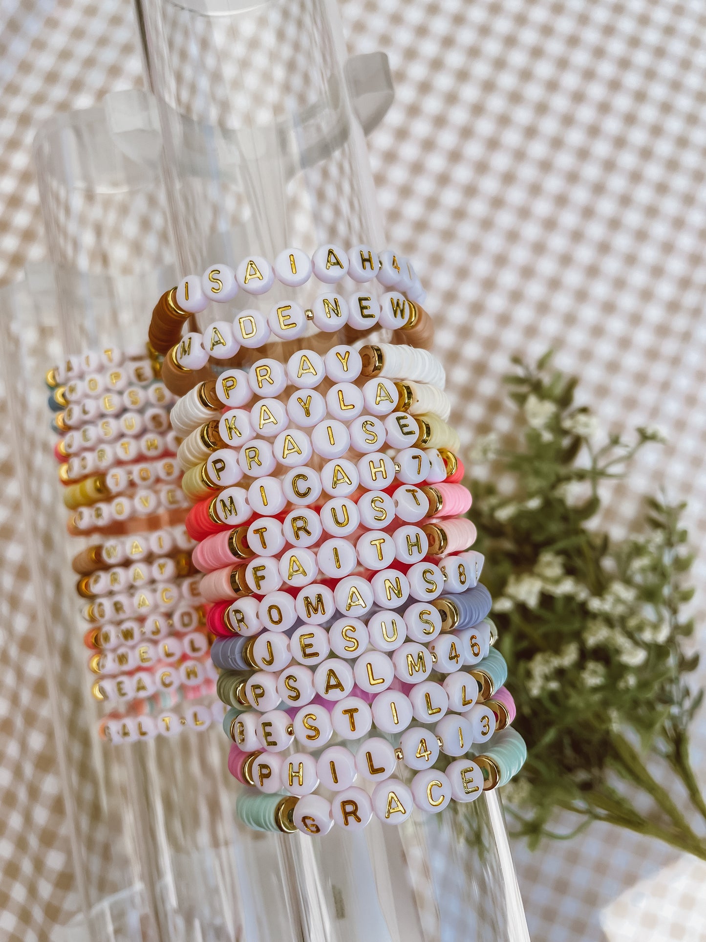 Faith Beaded Heishi Bracelets