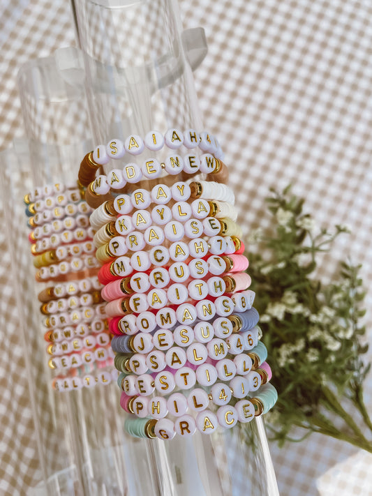 Faith Beaded Heishi Bracelets
