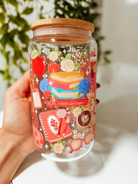 In My Teacher Era - 16 oz glass tumbler