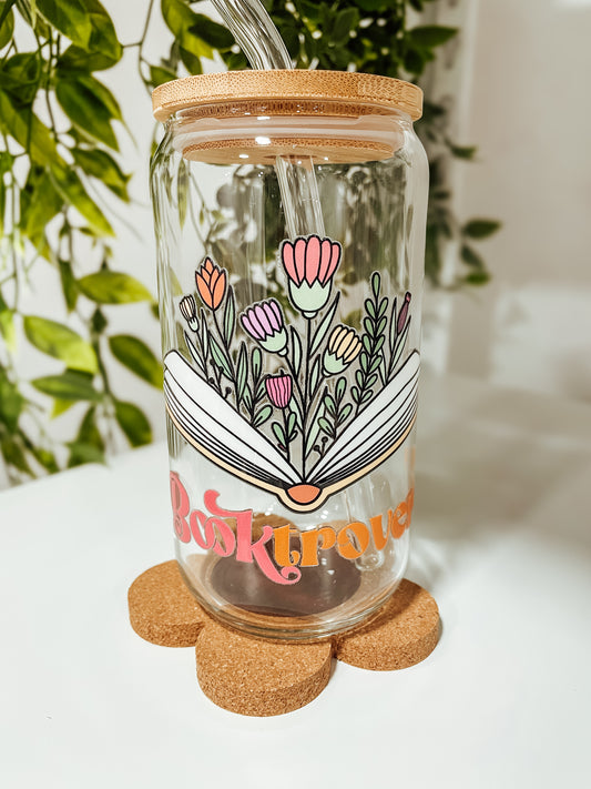 Booktrovert- small glass tumbler