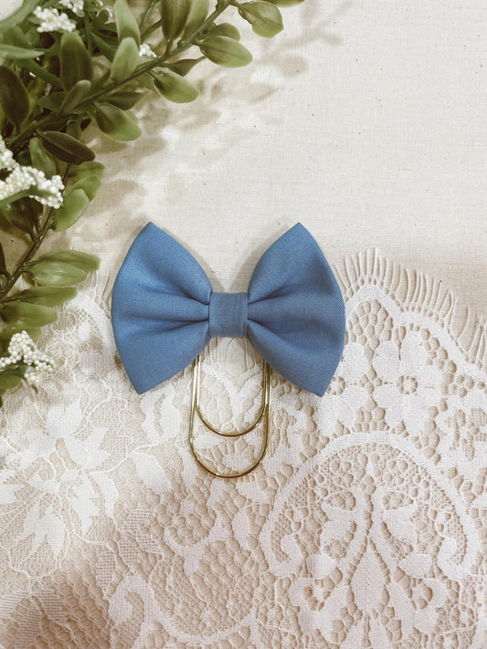 Bluebell- petite bow bookmark