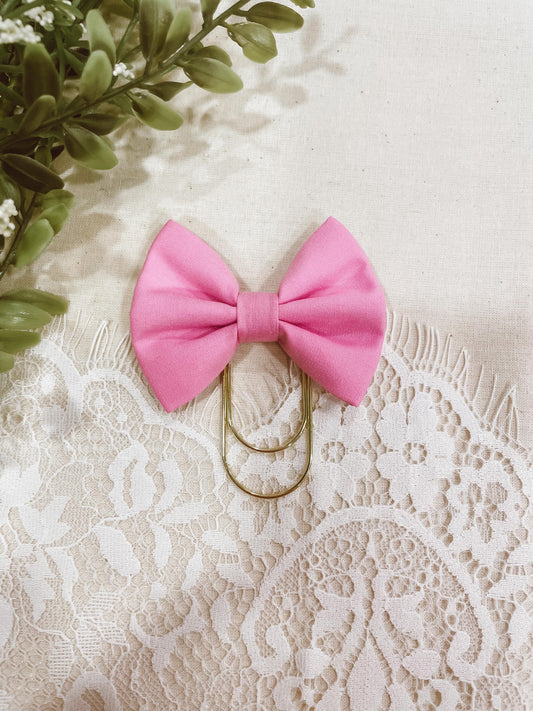 Magenta - petite bow bookmark