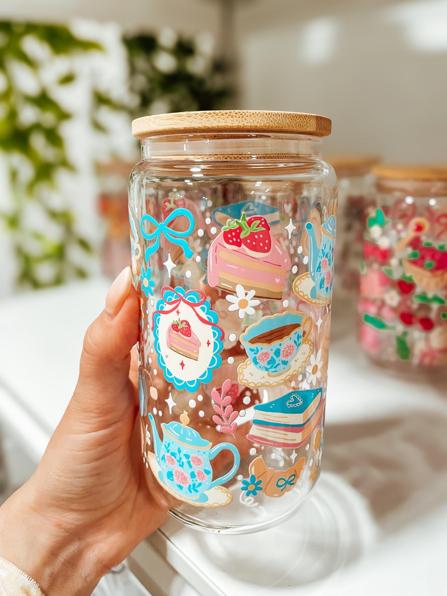 Coquette Tea Time - 16oz glass tumbler