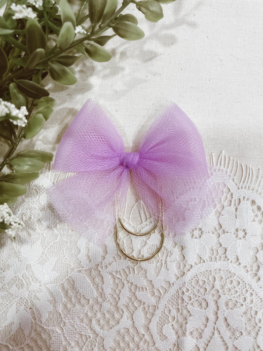 Lilac Tulle - bow bookmark
