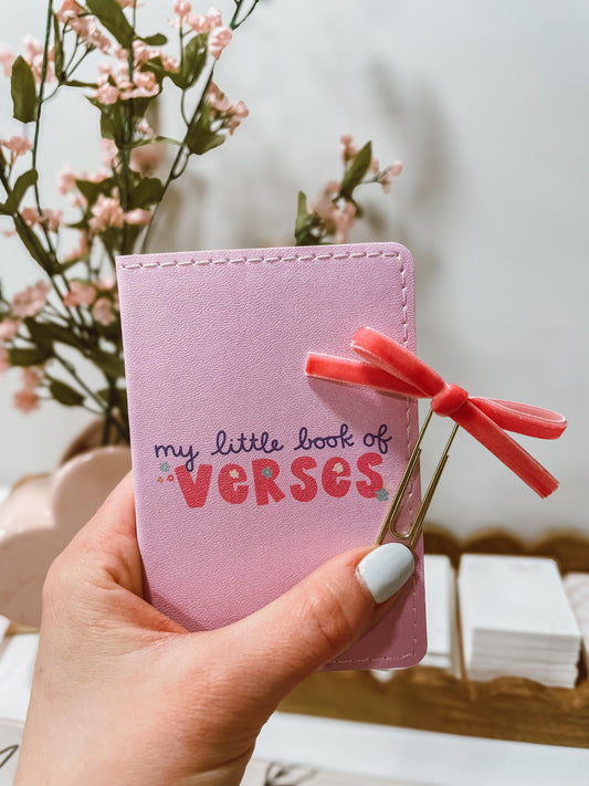 Little Verse Book lilac  + ribbon mini