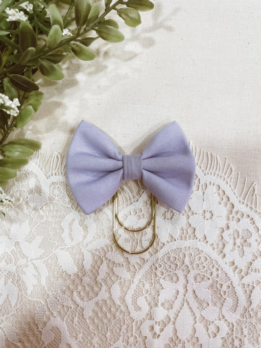 Lilac - petite bow bookmark